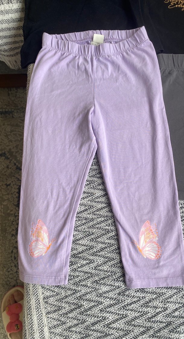 Mor Kelebek Detaylı Kız Sweatpant - Görsel 2