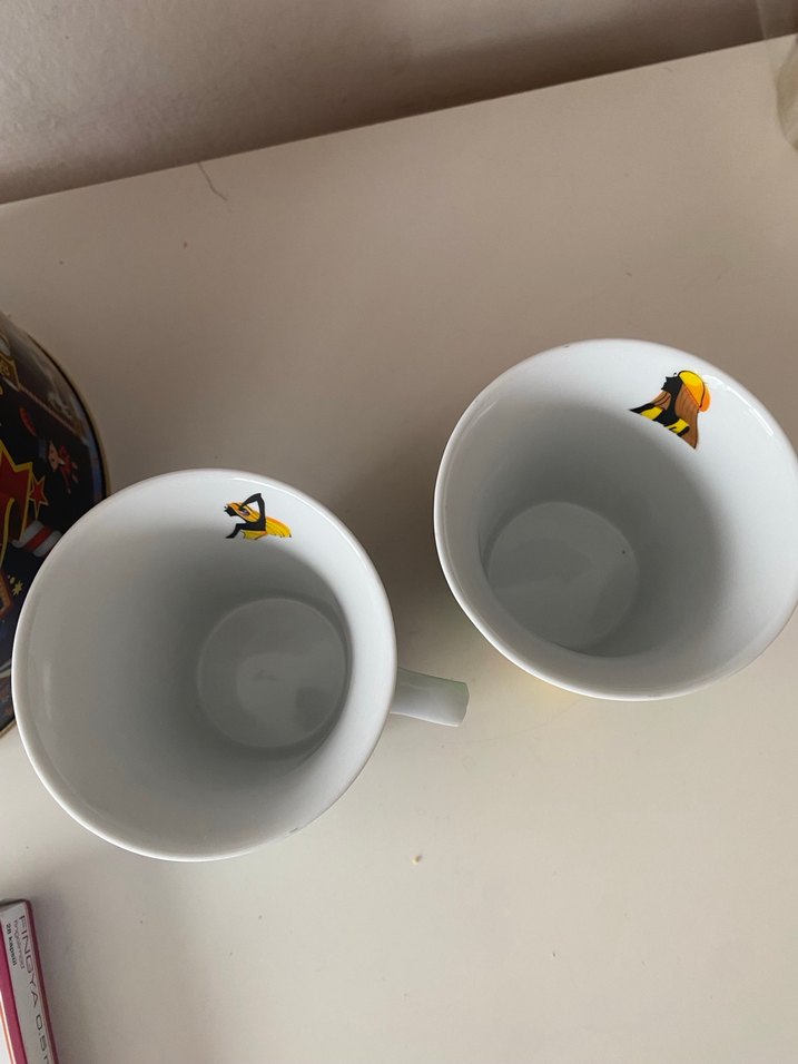 Renkli Desenli 2'li Seramik Bardak Seti - Görsel 3