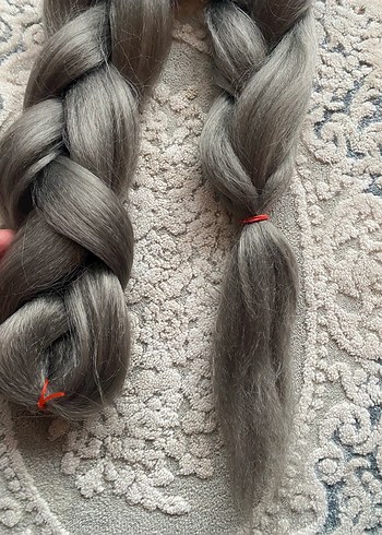 Koyu gri saç sentetik Afrika saç örgüsü - Görsel 3