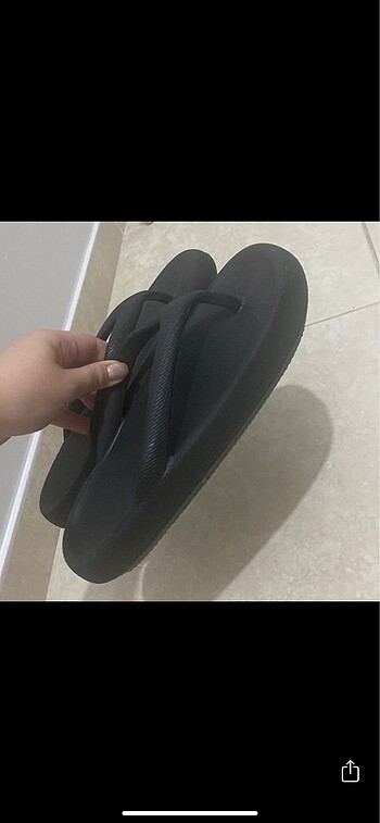 Diğer Siyah parmak arası moda terlik