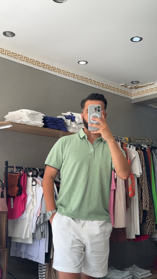 Erkek Polo Yaka Batik Tişört - Görsel 4