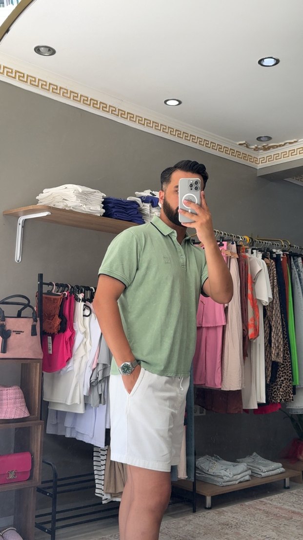 Erkek Polo Yaka Batik Tişört - Görsel 3