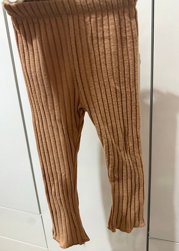 Kız Çocuk Piliseli Bej Tayt - Görsel 2