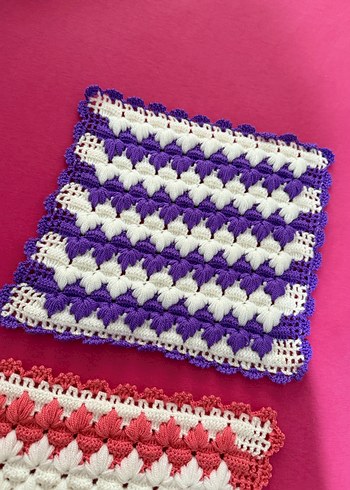 Renkli Örgü Banyo Süngeri Seti - Görsel 3