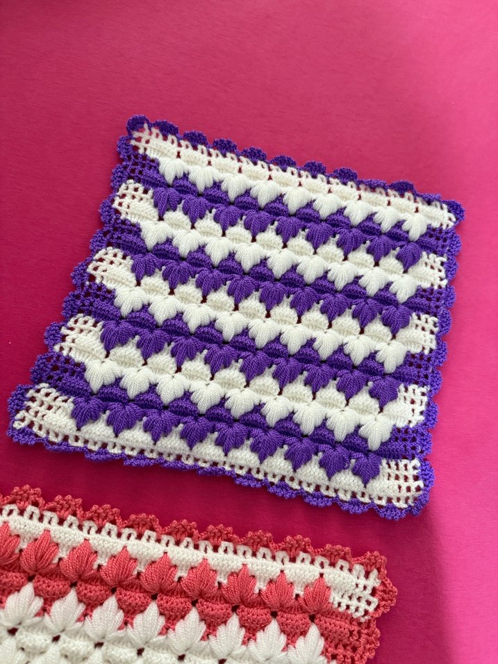 Renkli Örgü Banyo Süngeri Seti - Görsel 3