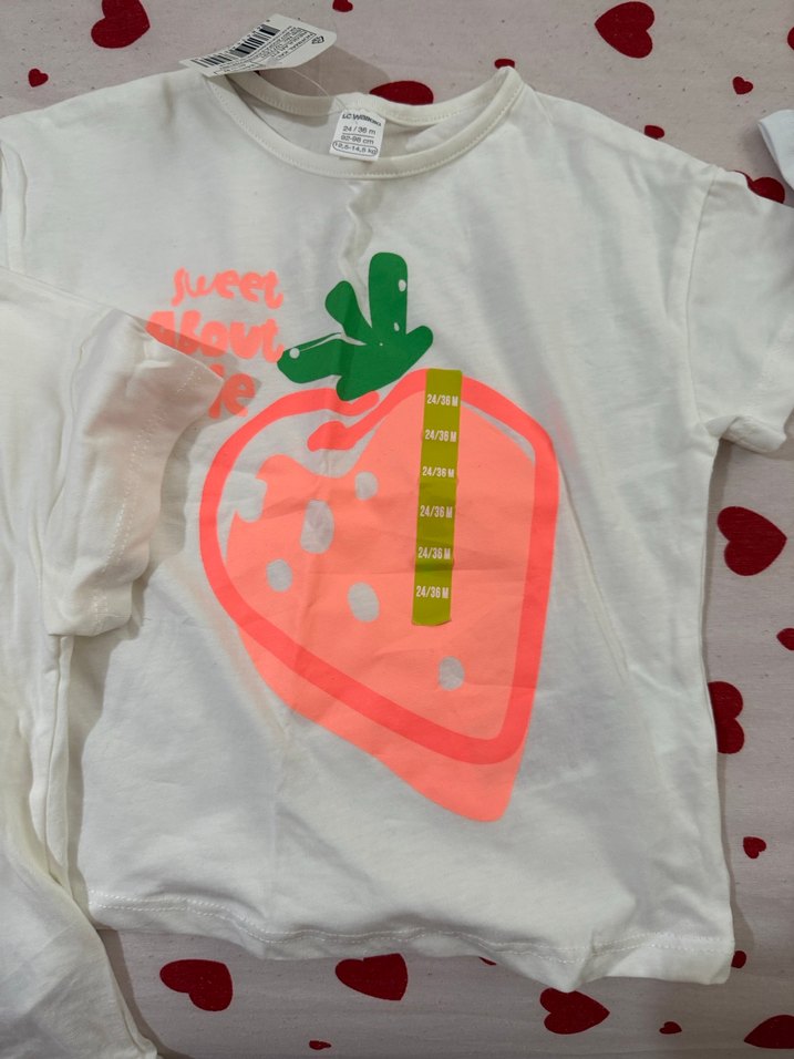 Kız Çocuk Beyaz Pamuklu Baskılı Tişört - Görsel 3