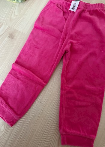 Kız Çocuk Pembe Polar Tayt Fermuarlı
