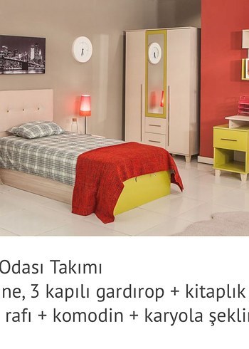 Çocuk Odası Takımı 3 Kapılı Gardırop ve Karyola