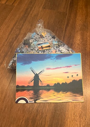 Renkli Günbatımı Manzaralı Puzzle