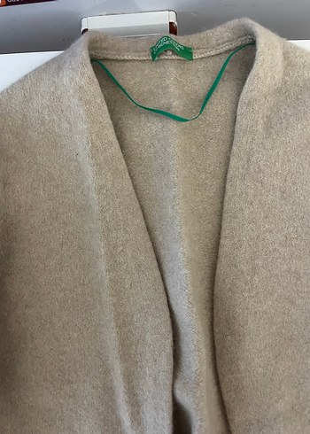 Benetton Sütlü Kahve Yün Hırka - Görsel 2