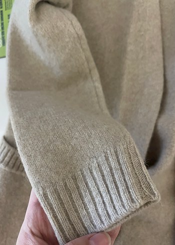 Benetton Sütlü Kahve Yün Hırka - Görsel 3