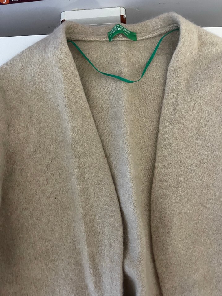 Benetton Sütlü Kahve Yün Hırka - Görsel 2