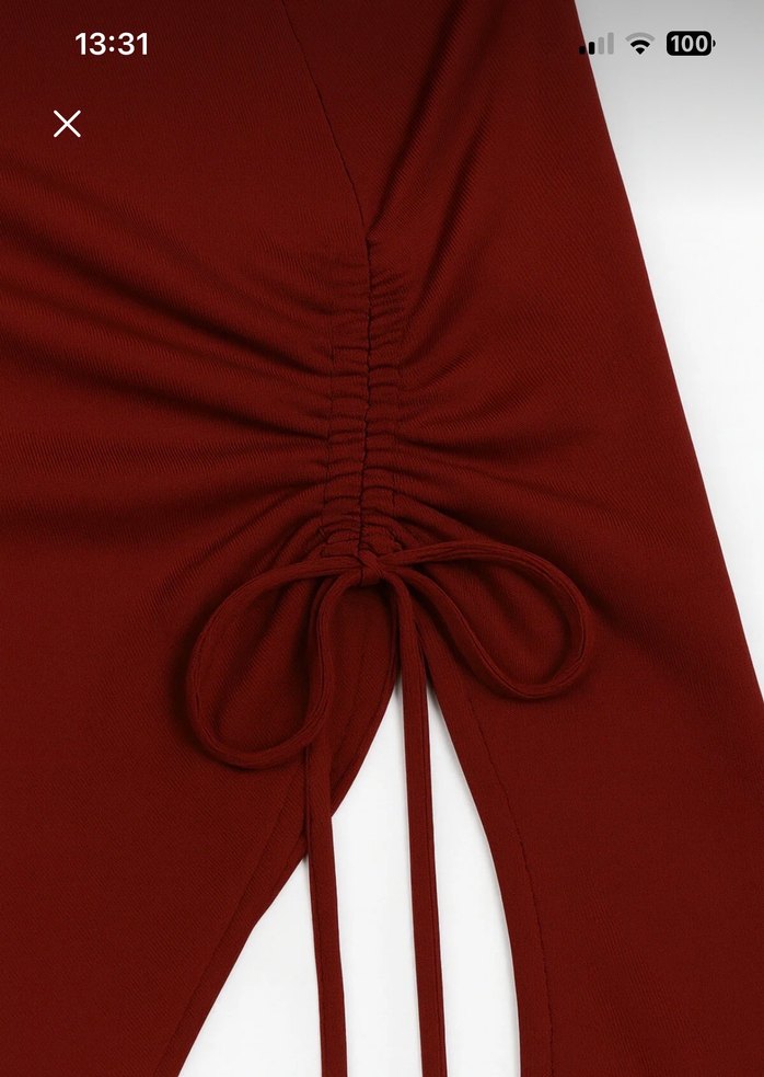 Trendyol Bordo Omzu Açık Bluz - Görsel 4