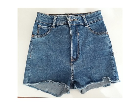 Bershka Yüksek Bel Kot Şort 