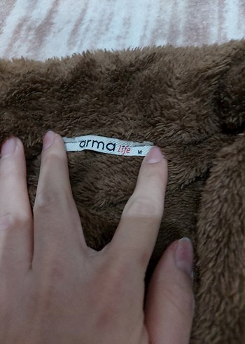 Kahverengi Peluş Kadın Ceket - Görsel 2