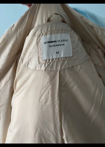 Bej Kadın Midi Kışlık Mont Kürklü Yakalı - Görsel 4