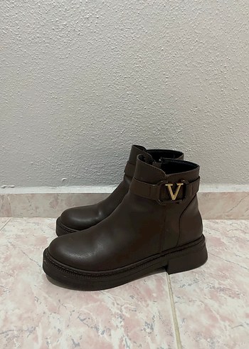 Zara Sik Kahverengi Deri Bilek Bot