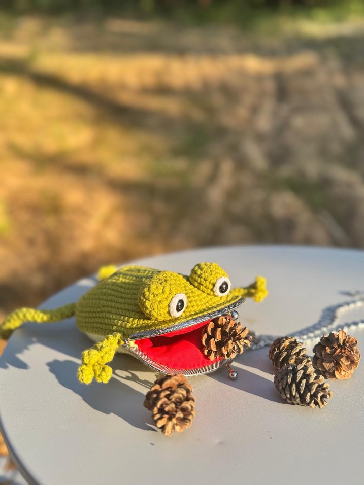 Yeşil Örgü Kadın Portföy Çanta - Görsel 5