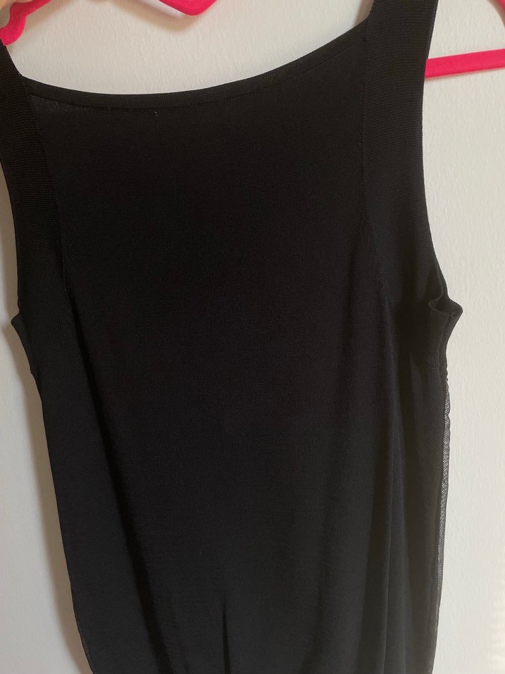 Siyah Mini Fırfırlı bluz - Görsel 4