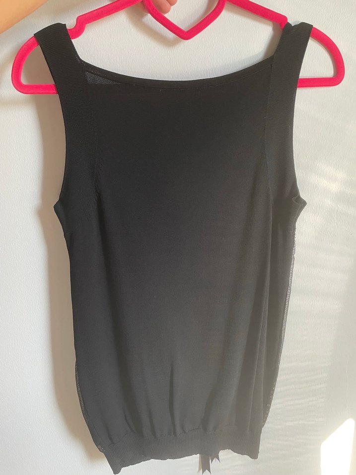 Siyah Mini Fırfırlı bluz - Görsel 3