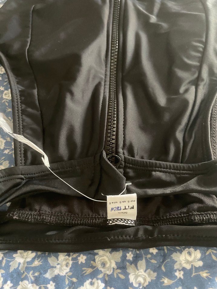 Fermuarlı Siyah Kadın Mayo - Görsel 4