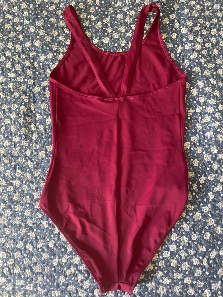 Bordo  Sırtı Açık Mayo - Görsel 2