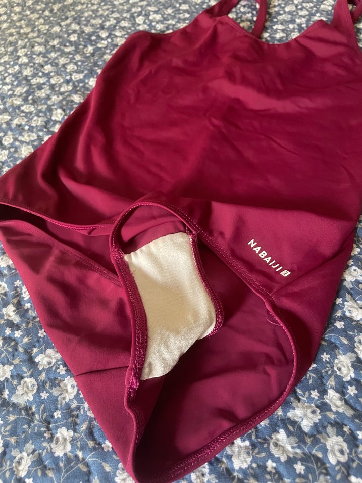 Bordo  Sırtı Açık Mayo - Görsel 4