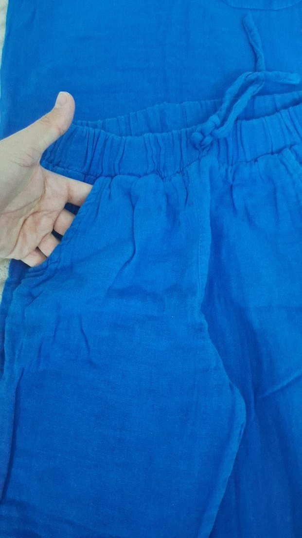 Düğmeli Lacivert Erkek Pijama Takımı - Görsel 3