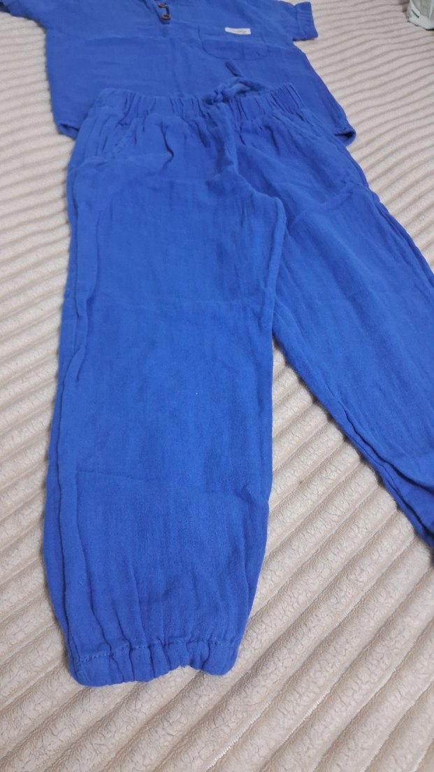 Düğmeli Lacivert Erkek Pijama Takımı - Görsel 2