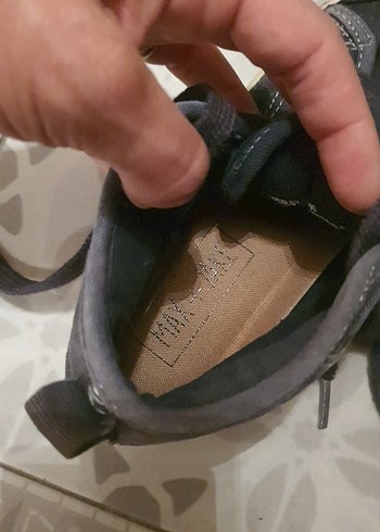 30 Beden gri Renk Erkek Çocuk lacivert Bağcıklı Spor Ayakkabı
