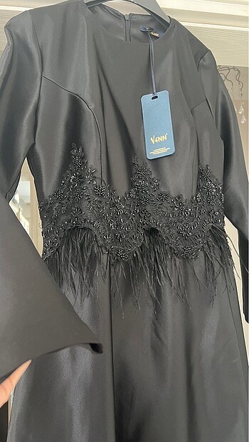 SİYAH SATEN ELBİSE 40-42 beden uyumlu TUĞBA/VENN marka. - Görsel 10