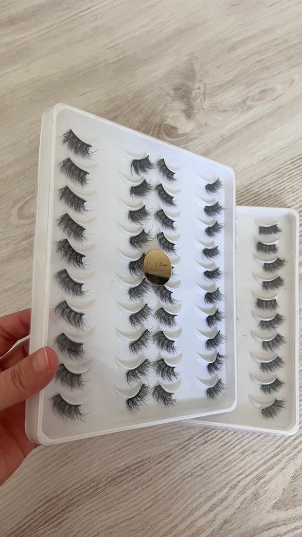 20 Çift ipek vizon/ Yarım Takma Kirpik Seti - Görsel 3