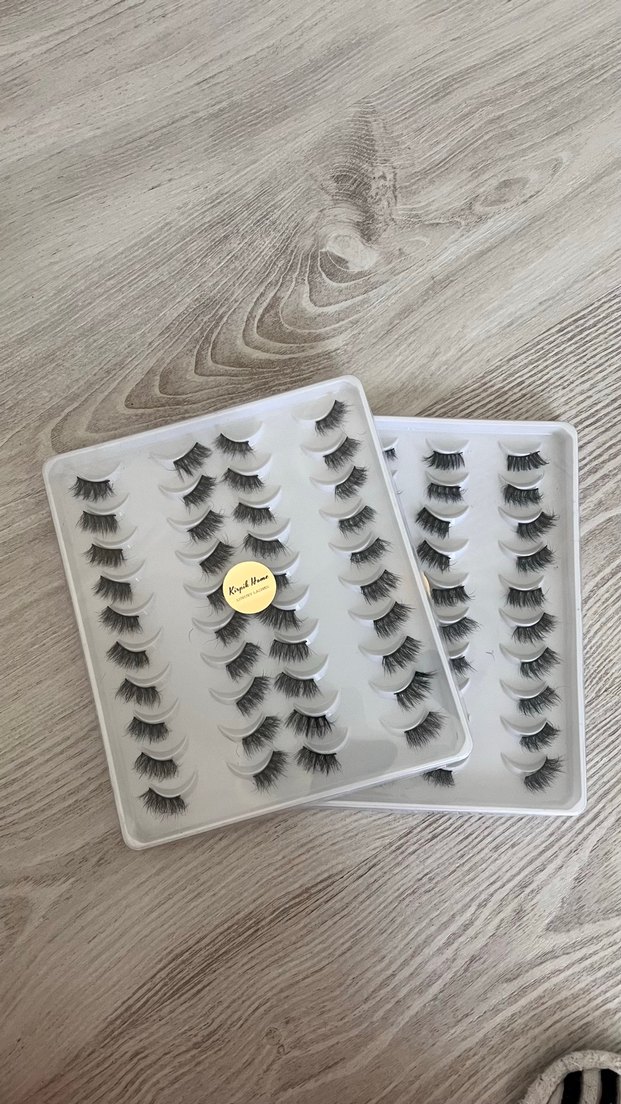 20 Çift ipek vizon/ Yarım Takma Kirpik Seti - Görsel 2