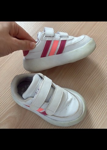 Kız Çocuk Beyaz Cırt Cırtlı Spor Ayakkabı - Görsel 2