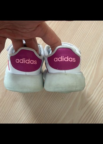 Kız Çocuk Beyaz Cırt Cırtlı Spor Ayakkabı - Görsel 4