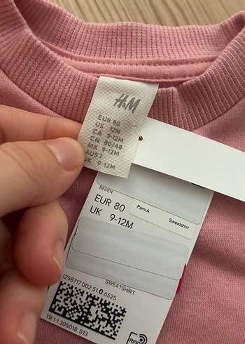 Kız Çocuk Pembe Puantiyeli Düğmeli Sweatshirt - Görsel 2