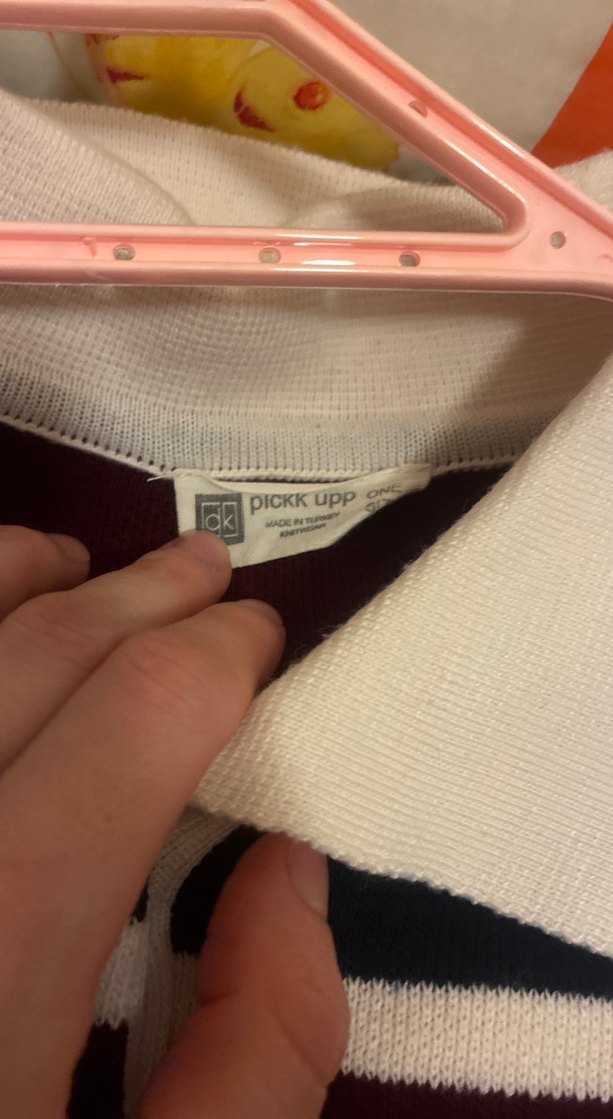 Bordo Düğmeli Uzun Kollu Polo Triko - Görsel 3