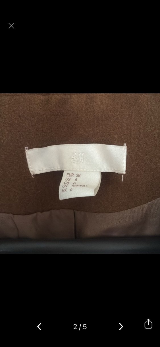 Düğmeli Kahverengi Süet Kadın Kaban - Görsel 2