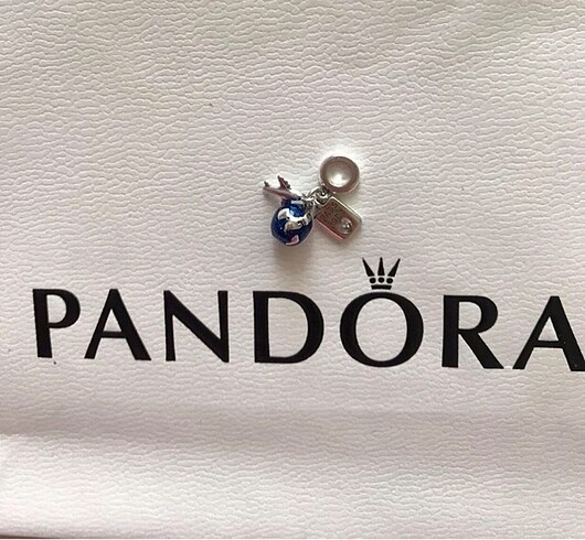 Beden mavi Renk Pandora uçak dünya charm