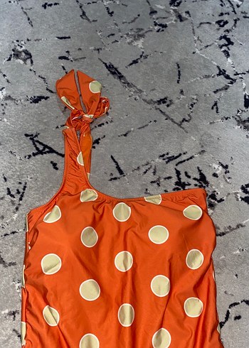 Turuncu Puantiyeli Bohem Kadın Mayo - Görsel 3