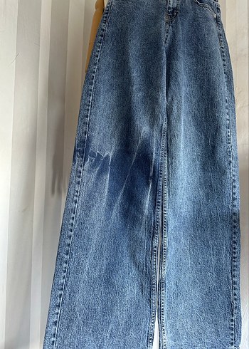 Bol paça yüksek bel jean - Görsel 4