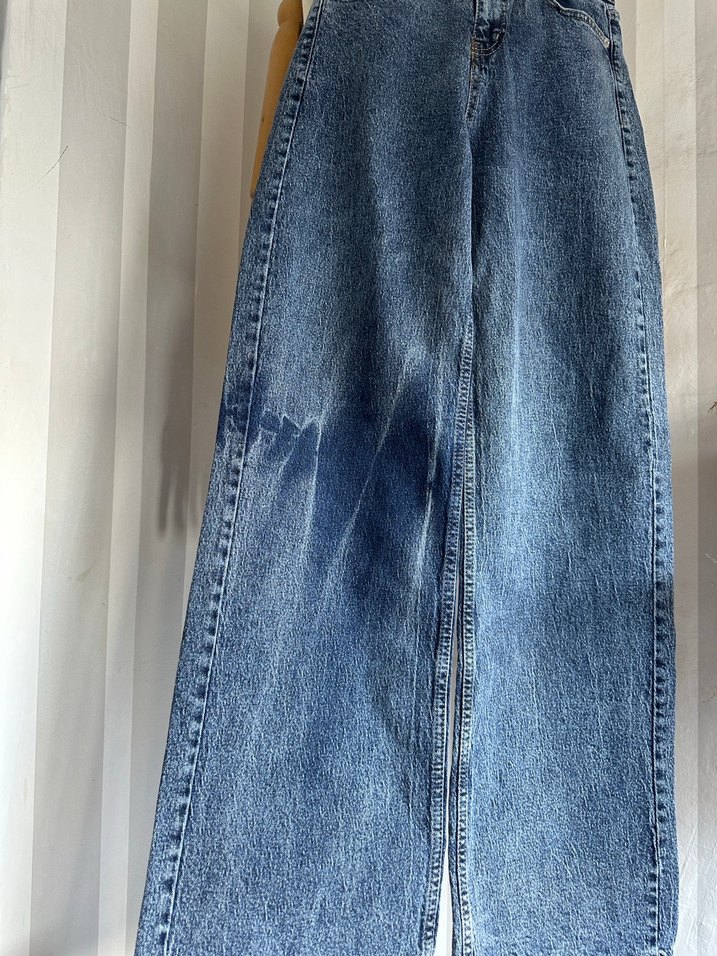 Bol paça yüksek bel jean - Görsel 4