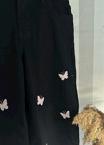 Yüksek bel bol paça jean - Görsel 5