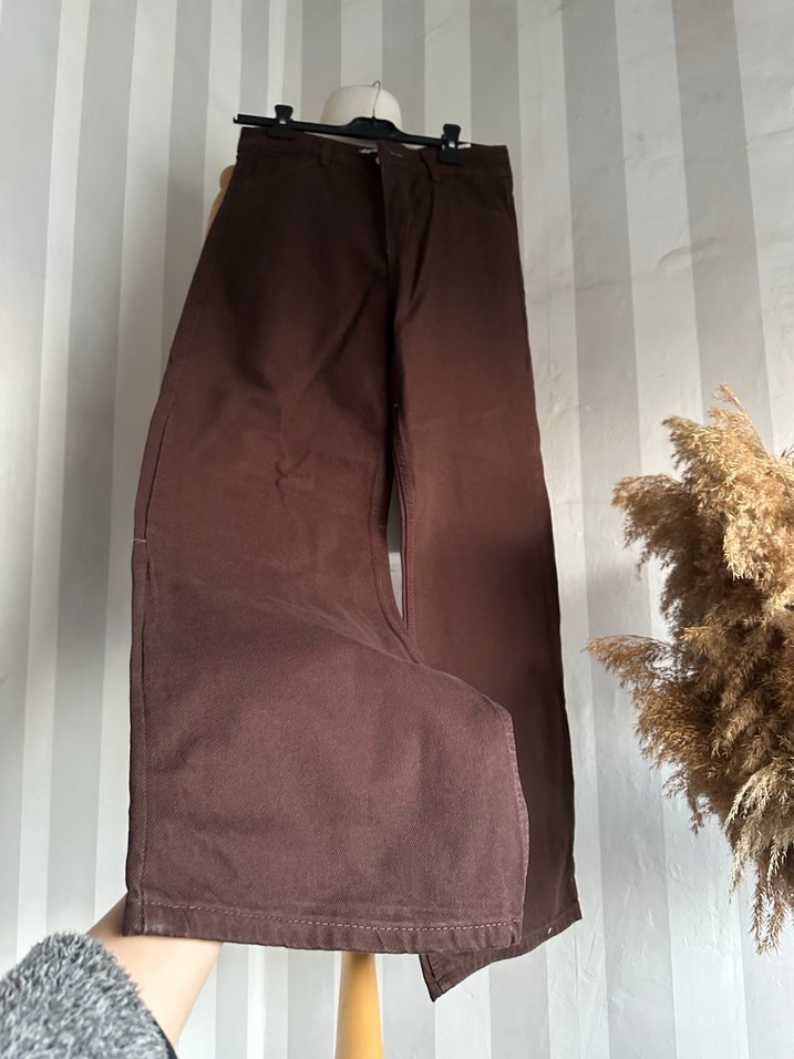 Bol paça yüksek bel jean - Görsel 3