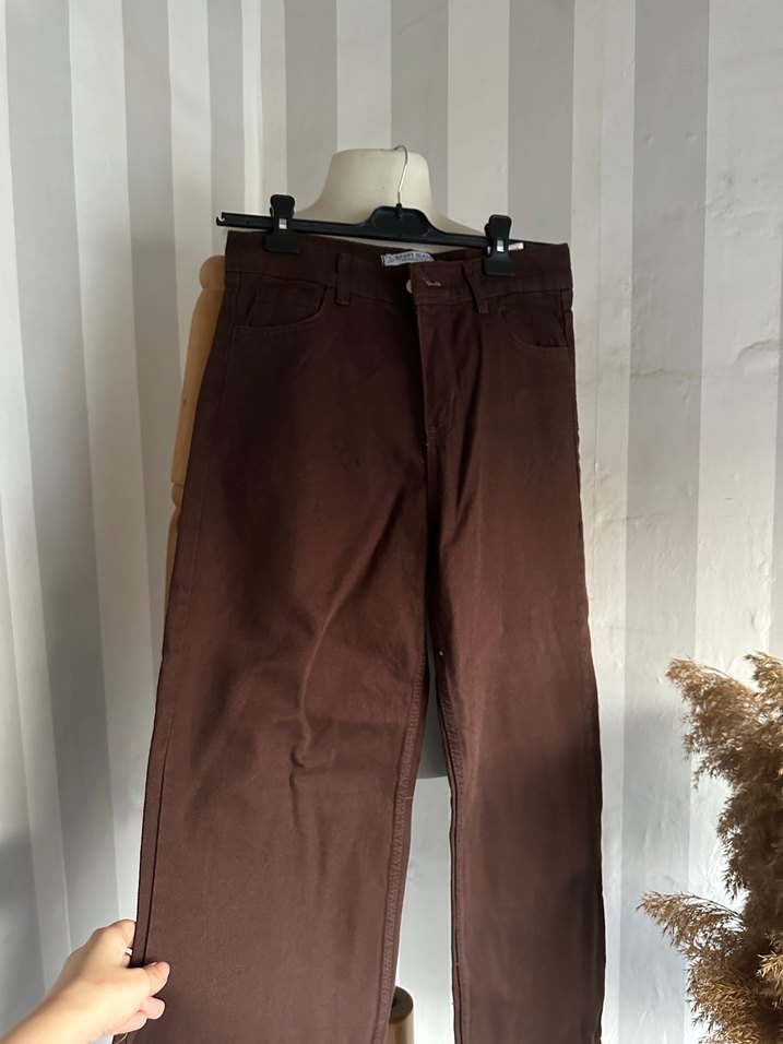 Bol paça yüksek bel jean - Görsel 2