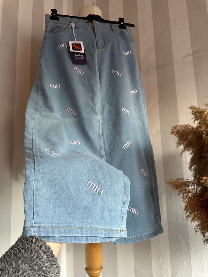 Bol paça yüksek bel jean - Görsel 3