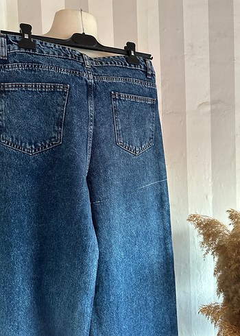 Bol paça yüksek bel jean - Görsel 5