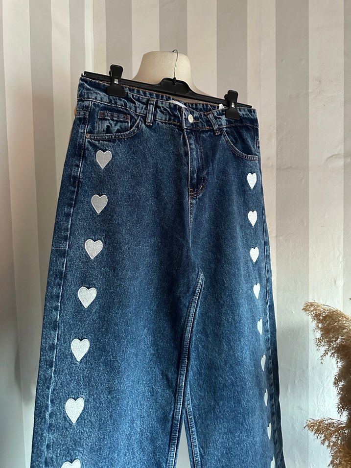 Bol paça yüksek bel jean - Görsel 2