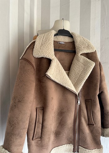 Premium kalite deri biyeli mont ceket - Görsel 4