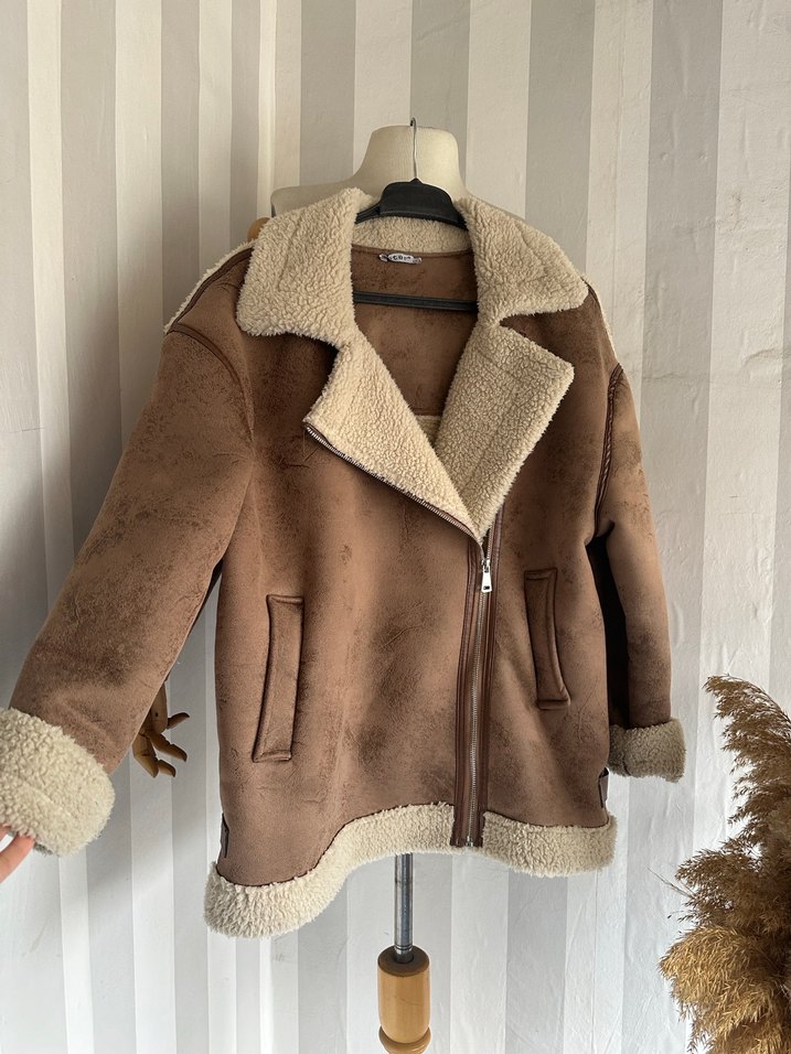 Premium kalite deri biyeli mont ceket - Görsel 3